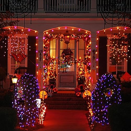 Miniatura 25 de JMEXSUSS Guirnalda de luces LED de 168 pies, 600 luces LED para el día de San Valentín, luces rojas de Navidad con alambre transparente, 8 modos