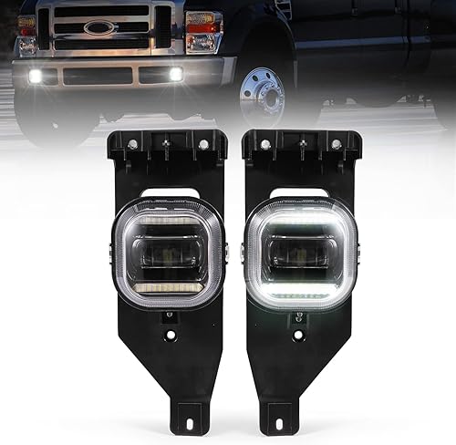 BUNKER INDUST Luz antiniebla LED con luces de circulación diurna para Ford F250 F350 F450 F550 Super DUTY 2005 2006 2007, kit de montaje de lámpara BUNKER INDUST Luz antiniebla LED con luces de circulación diurna para Ford F250 F350 F450 F550 Super DUTY 2005 2006 2007, kit de montaje de lámpara