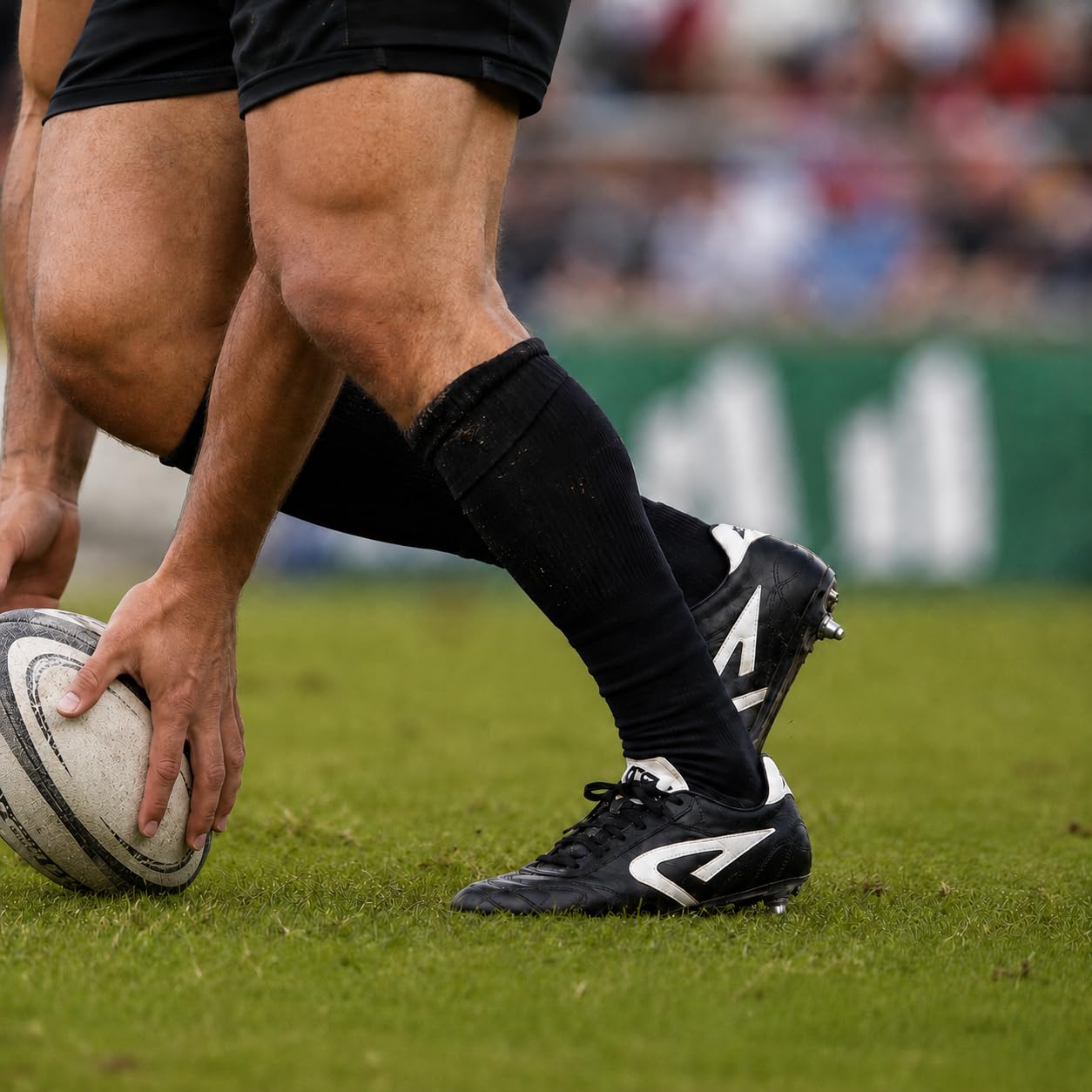 Scatto Rugby | Scarpe da Rugby in Vera Pelle | Suola Soft Ground per Terreni Morbidi, Bagnati e Fangosi con 6 Tacchetti Intercambiabili e Plantare Antishock | Stabilità e Trazione Made in Italy