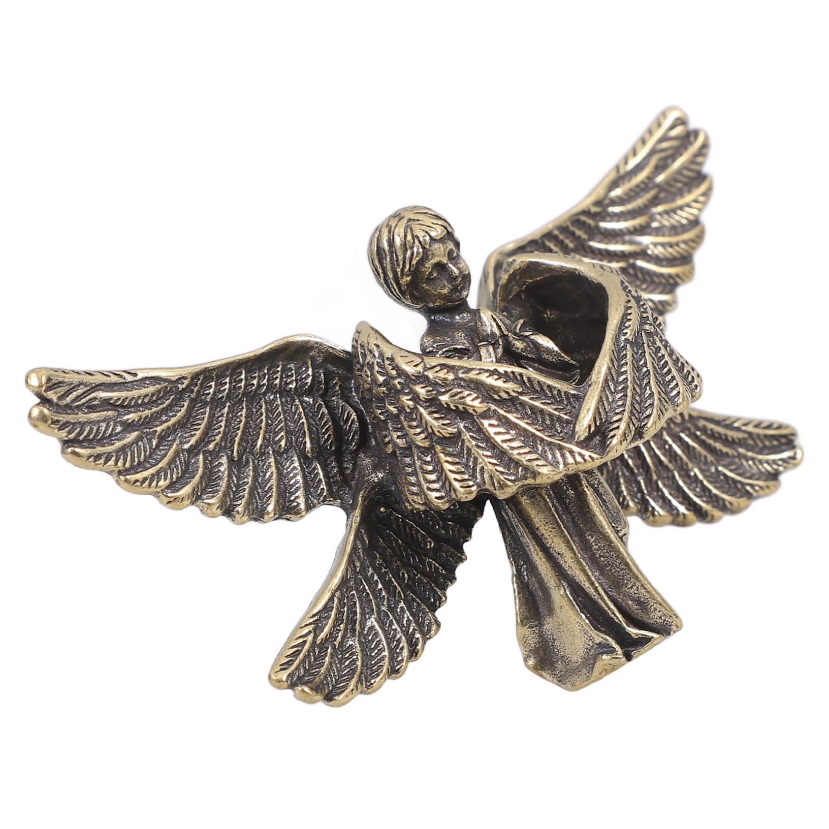 ABOOFAN Mini Brass Angel Figurine Decor Six-Winged Vintage