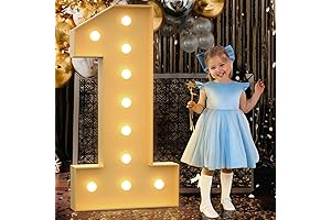 4 FT Number 1 Marquee Lights for Weddings & Birthday Decorations