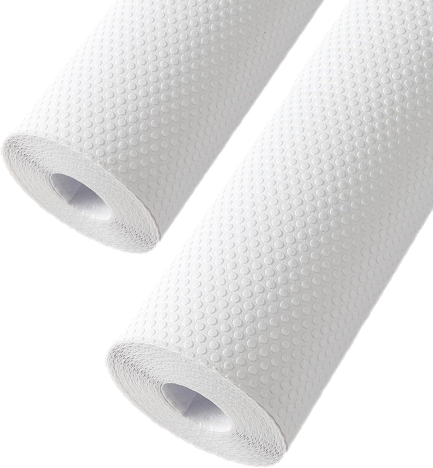 White Shelf Liner for Kitchen Cabinets: 17.7” x 96” and 11” × 240”Waterproof Non Adhesive Drawer Mat - Easy to Cut Cupboard Liners for Pantry