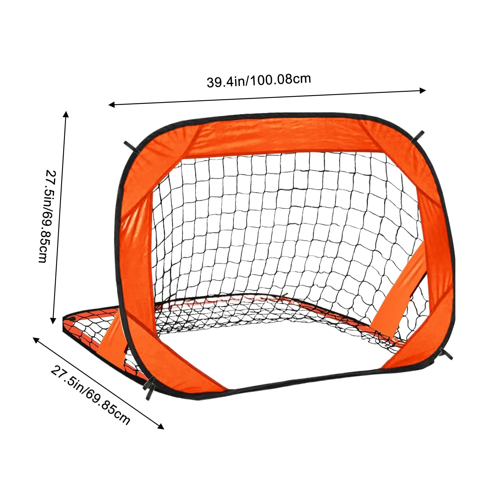 Porta da calcio pieghevole, rete da calcio pieghevole per interni ed esterni, leggera e facile da montare, ideale per allenamento in cortile, sport per bambini, giochi divertenti all'aperto