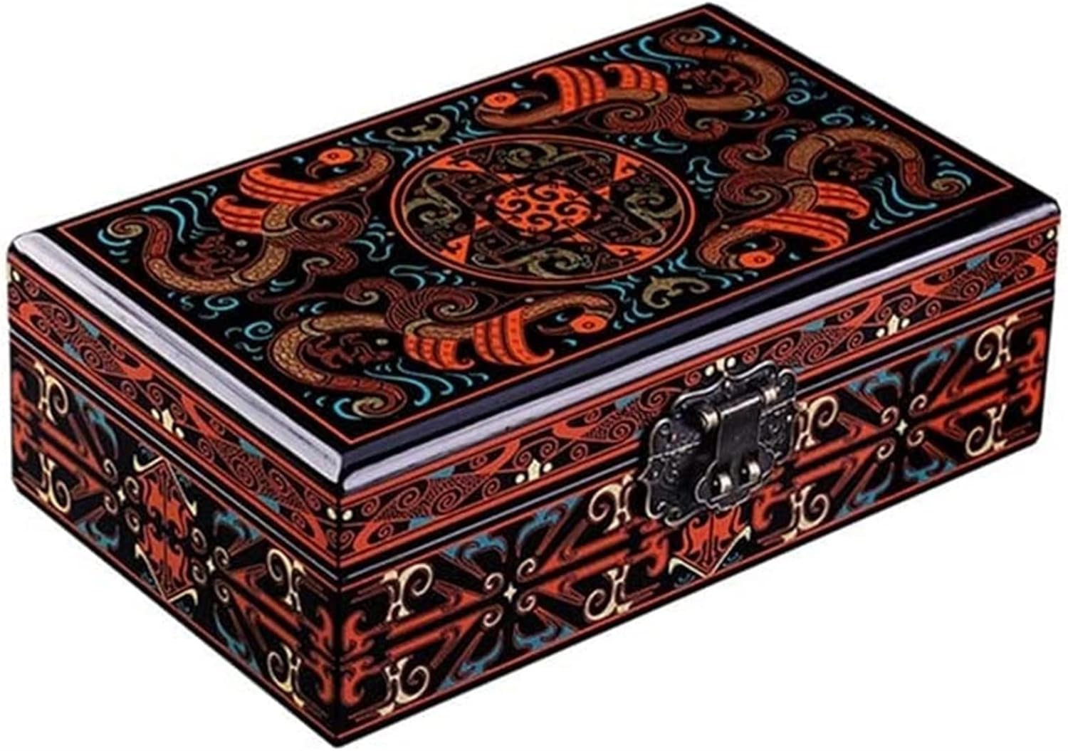 Jewelry Travel Box Jewelry Box Retro Color Storage Box Ring Earring Necklace Bracelet Watch Storage Box Jewelry Box Jewelry Organizer Storage Case (Size : A)