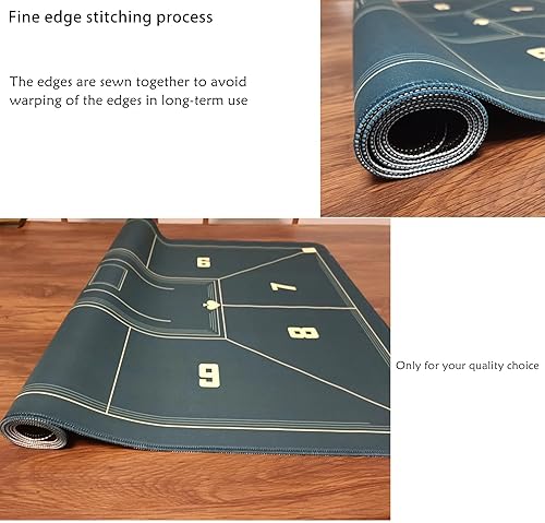 Miniatura 5 de Tapete de mesa de póquer, 47 x 23.6 pulgadas, tapete de goma antideslizante para mesa de blackjack, adecuado para noches de póquer, fiestas,