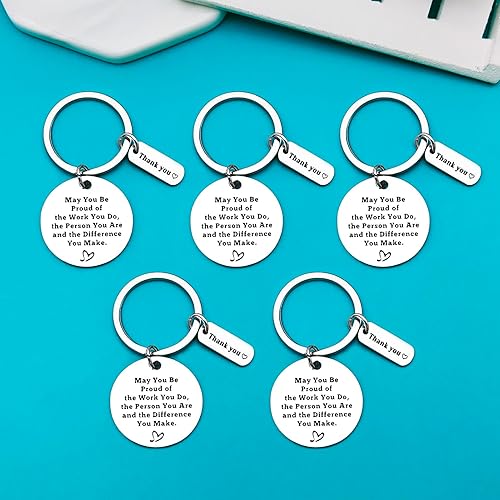 Miniatura 7 de Xiahuyu 15 piezas de regalos de agradecimiento, llavero de agradecimiento para empleados, empleados, compañeros de trabajo, regalos de