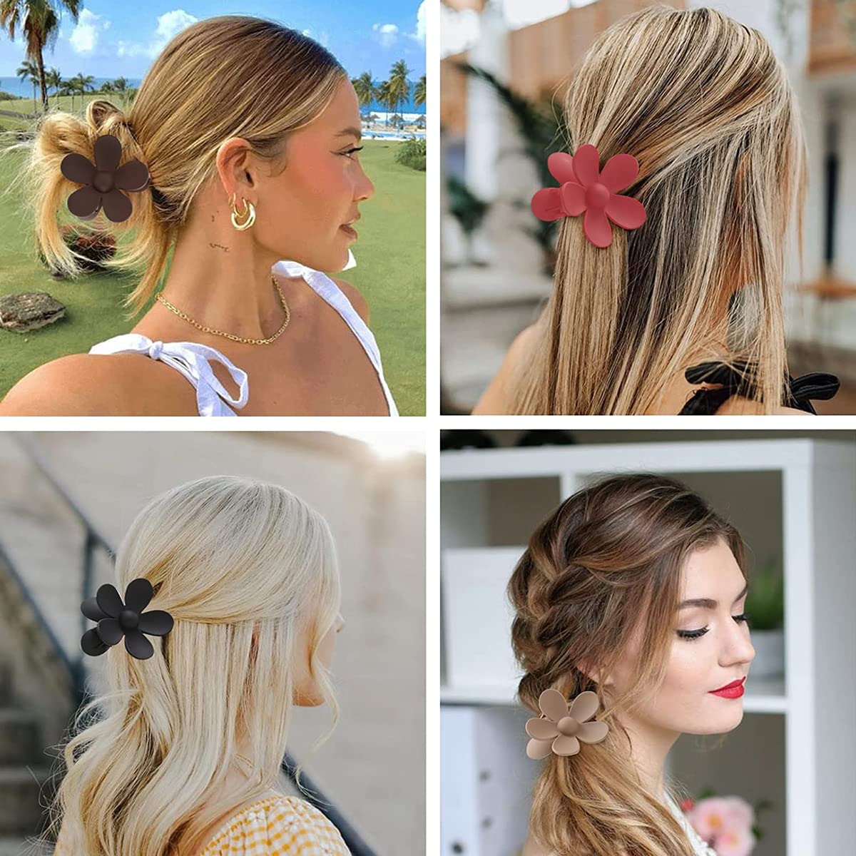 8PCS Flower Hair Claw Clips - Image 4