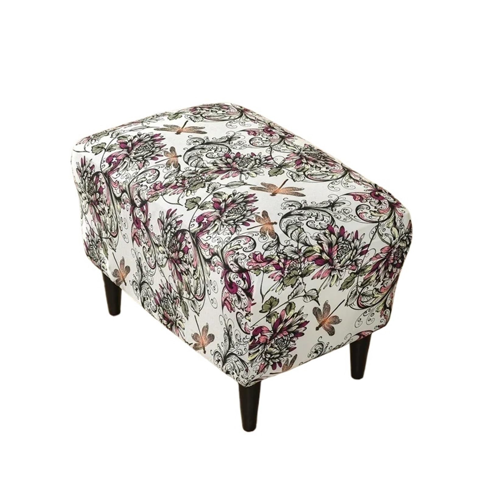 GCYEIDMA Wing Chair Slipcover Wing Chair Cover Stretch Armchair Relax Sofa Slipcovers with Seat Cushion Covers for Living Room Furniture(B12 Footstool Cover)
