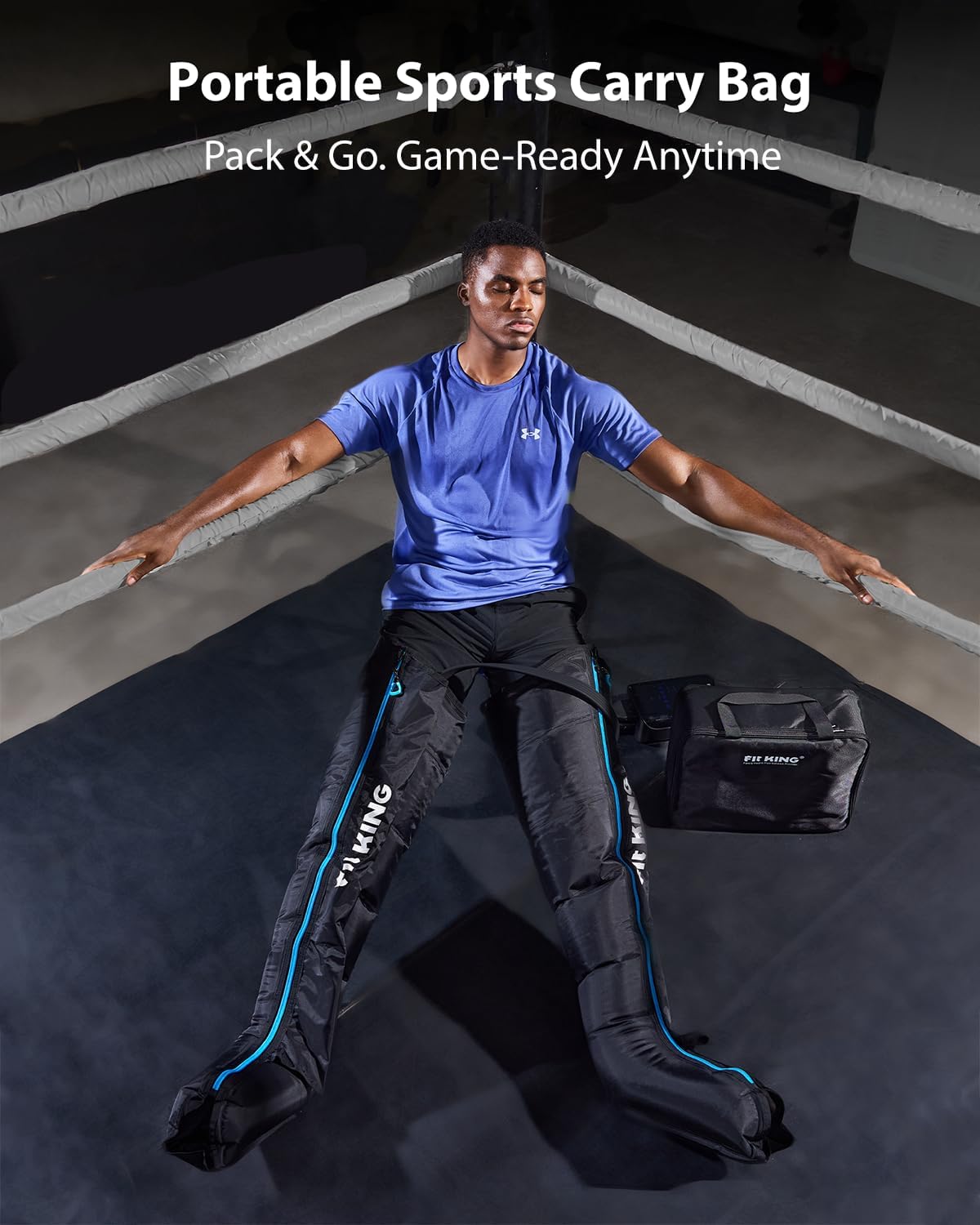 FIT KING Upgraded Leg Massager Recovery Boots, Professional Air Compression Recovery System for Circulation & Athlete-Level Fast Recovery, Cordless Rechargeable Compression Boots (Medium) - Image 8