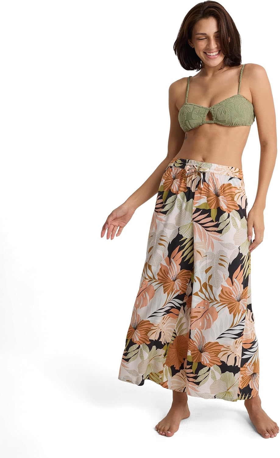 Volcom Women's Hi Tide Crop Printed Beach Pant