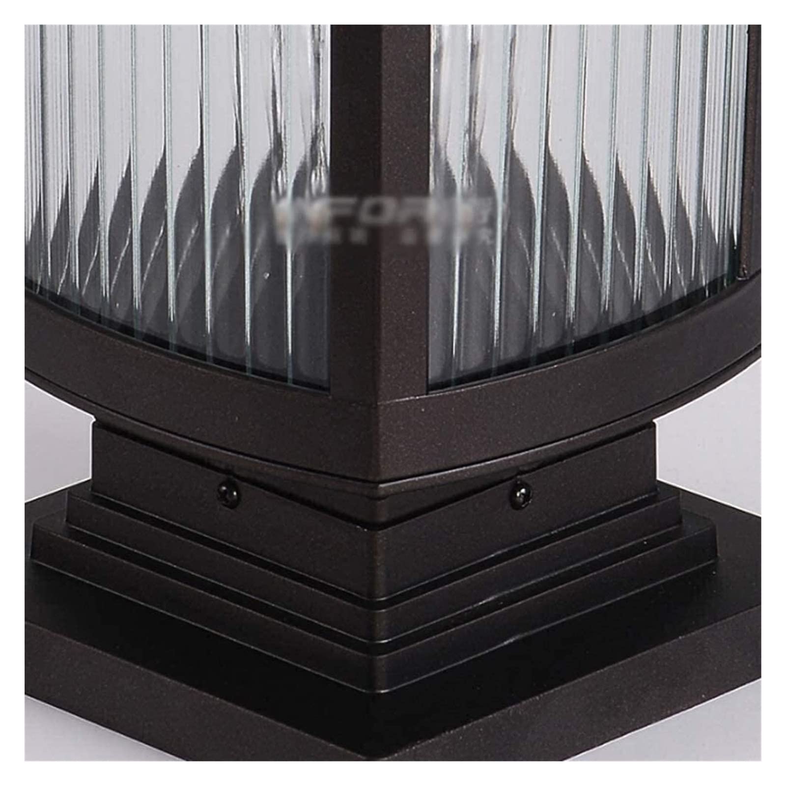 Lampada da cortile Lampada da pilastro solare in vetro pressofuso Impermeabile IP54 Lampada da palo a palo solare a LED Recinzione esterna Villa Giardino Lanterna a palo retrò Cortile Illuminazione a