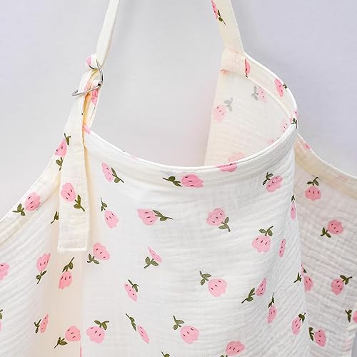 Fundas de muselina para lactancia materna, cubierta de privacidad para lactancia materna, cubierta transpirable para lactancia materna con cuello de