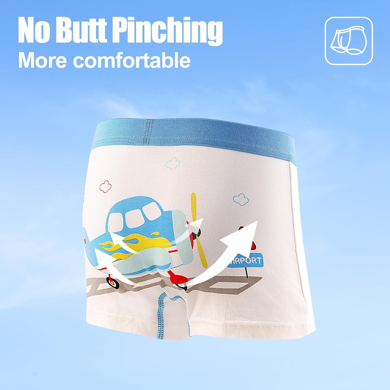 SkiBeaut Toddler Boy Boxer Briefs 2 or 4 Pairs of Little Kids Underwears Soft Cotton Potty Training Underwear for 2-8 Years - Image 2