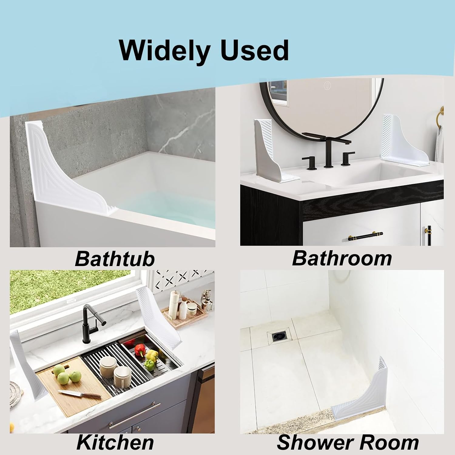 Shower Splash Guard for Bathtub, Shower Water Guard, Bath Tub Corner