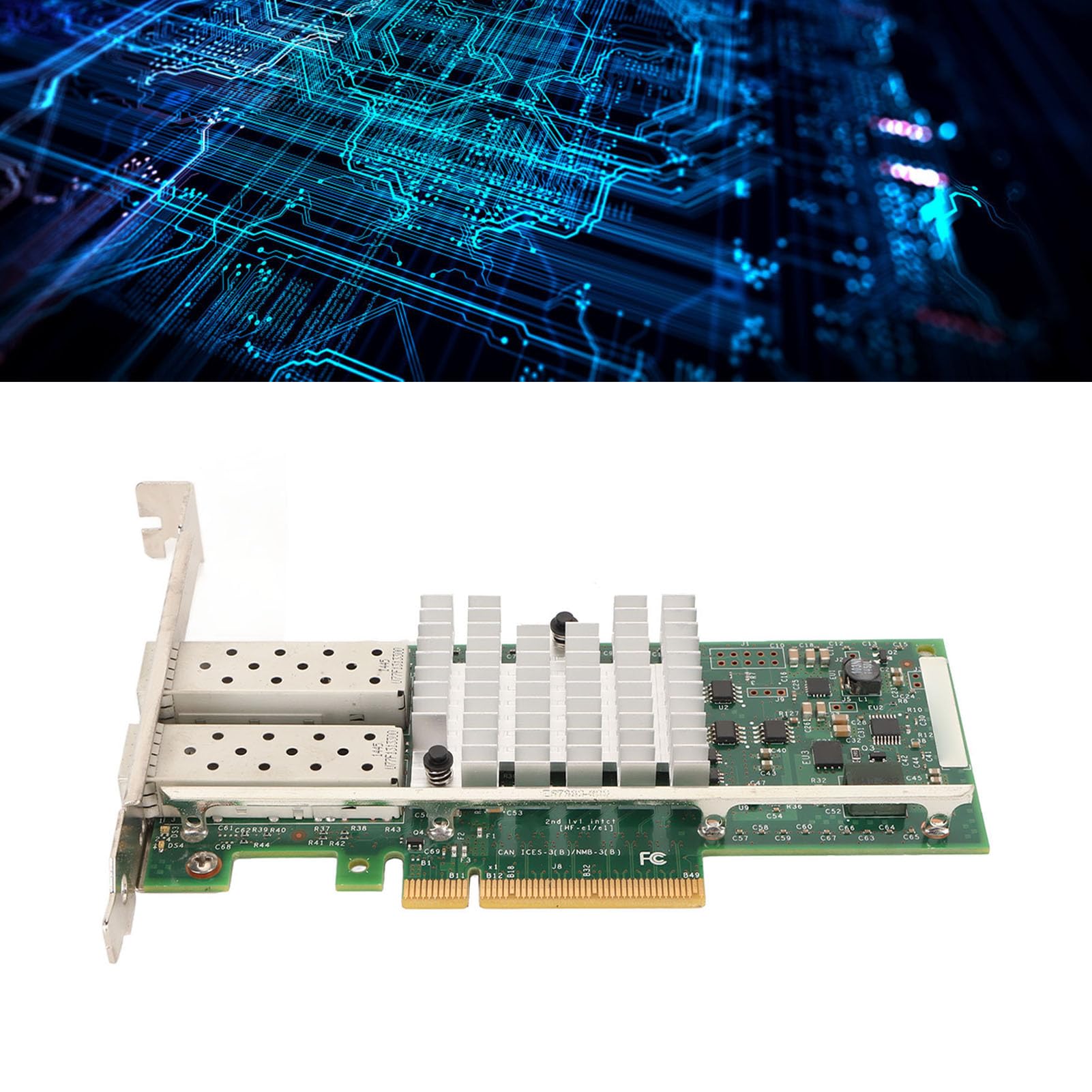 AMONIDA Scheda di Rete SFP+ da 10 GB Scheda Adattatore Veloce a Doppia Porta per Server High Throughput 40 Gbps per Utilizzo in Data Center