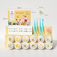 Vista 6 de Kit de arcilla seca al aire - Plastilina para modelar para niños con herramientas de escultura y tutorial, ultra ligera y suave, segura y no tóxica