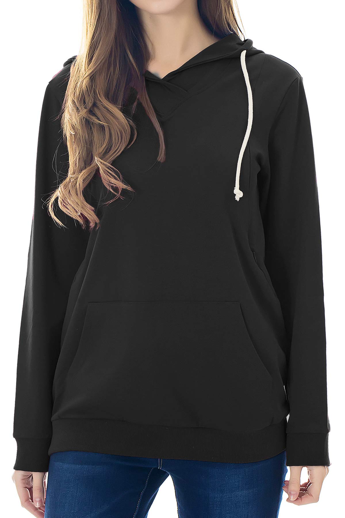 Smallshow Still-Kapuzenpullover für Damen, Still-Sweatshirt, langärmlig