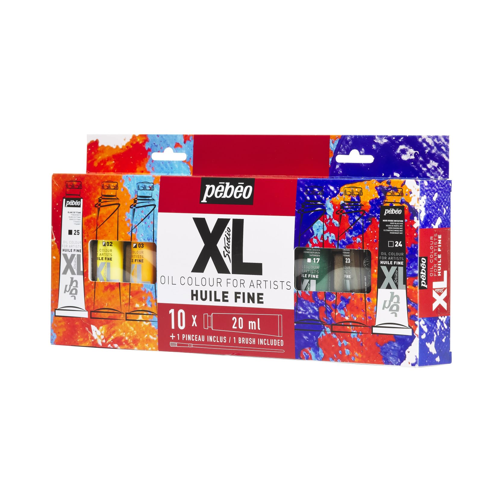 PEBEO Pébéo Fine XL Oil-Set di Pittura a Olio, Colori complementari, 10 x 20 ml