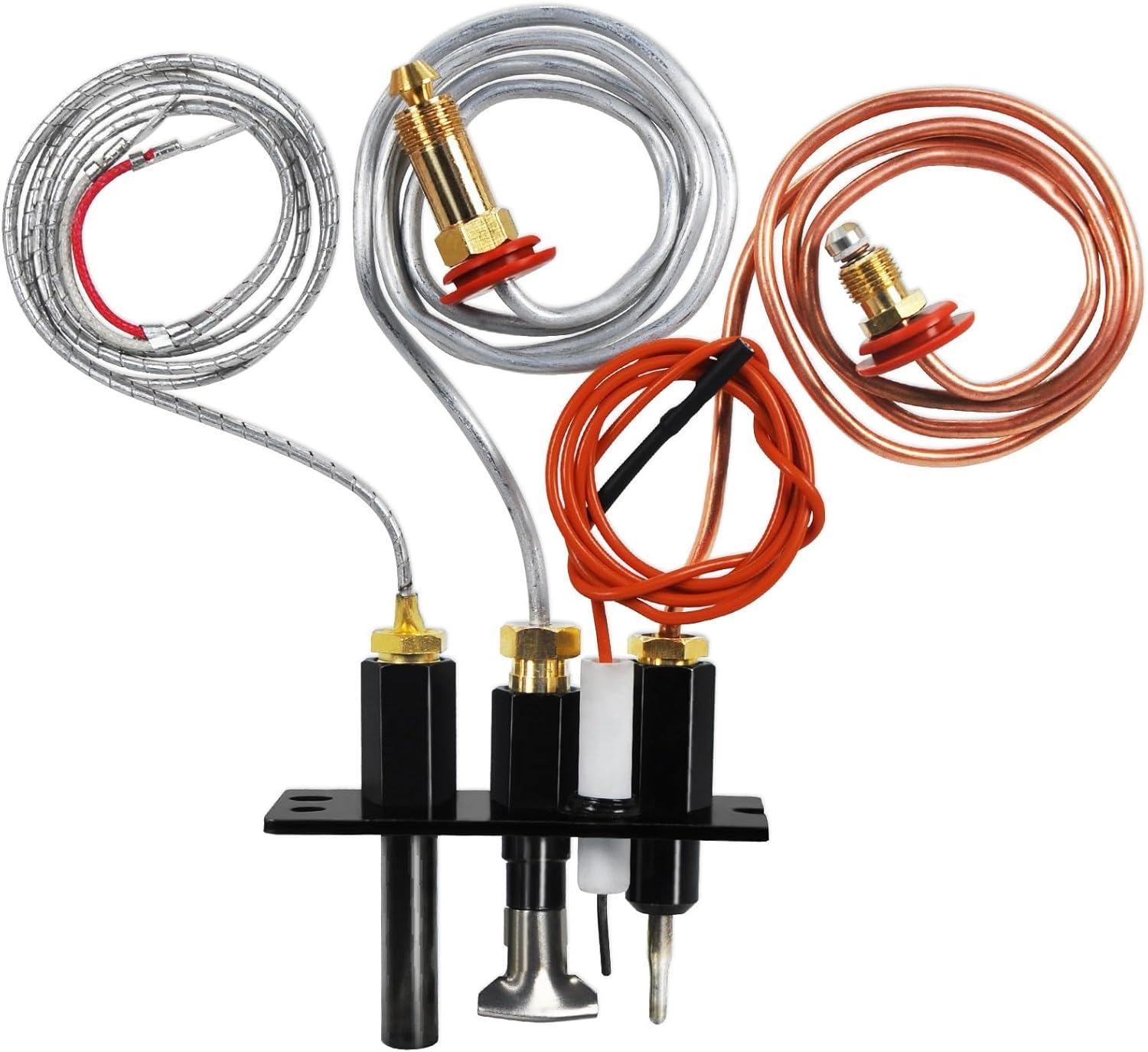 Zhenx 4021-737 Propane Gas Fireplace Assembly, Replacement for 485-511A Fireplaces and Stoves