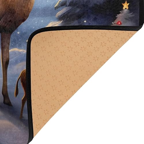 Miniatura 10 de ALAZA Alfombra antideslizante de otoño con hojas de arce para el día de Acción de Gracias, 5 x 7 pies, para sala de estar, comedor, dormitorio,