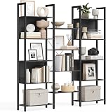 VASAGLE Bookcase with 14 Shelves, Steel Frame, 158 x 24 x 166 cm - 1