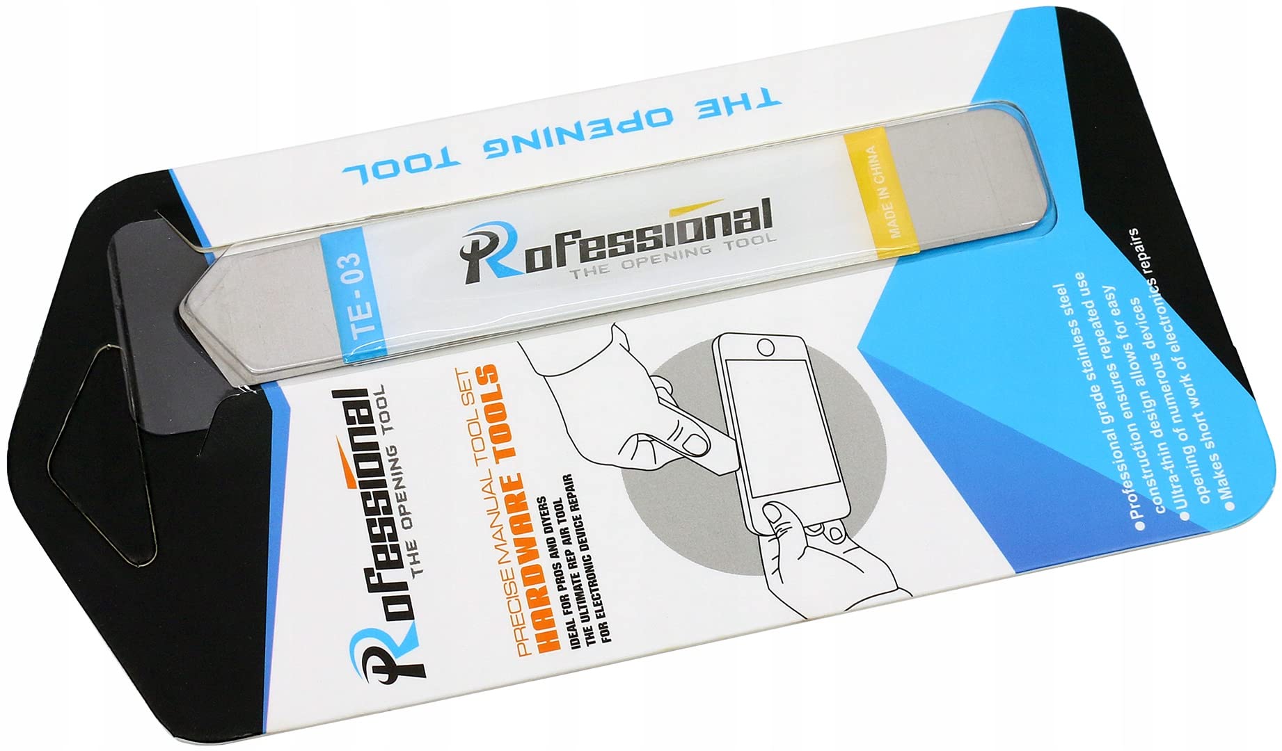 Professional Mobile Opening Hardware Toolset - TE-03 Opener Pry Tool for Disassembling Smartphone, Tablet, Laptop, Cell Phone, Game Console, and More