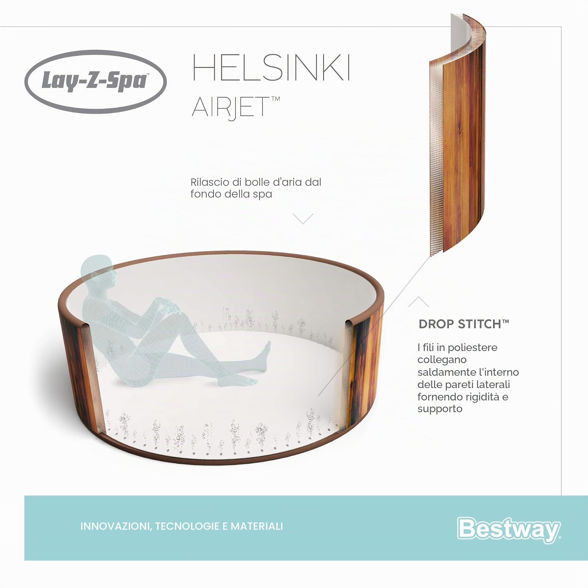 Bestway 54189 | Lay-Z-Spa - AirJet Helsinki - 5/7 adulti