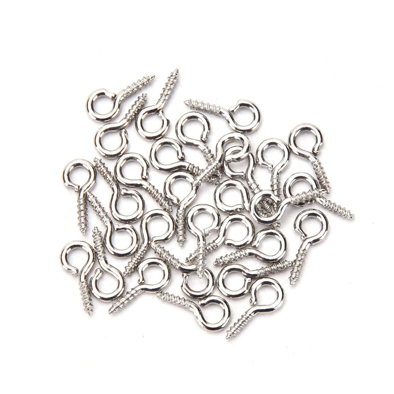 100 Pcs/lot 8/10mm Small Sheep Eyes Nail Screw Mini Eye Pins Hooks Eyelets for Bead Charms Pendant DIY Jewelry Findings (Color : 100PCS Gold, Size : 8mm)