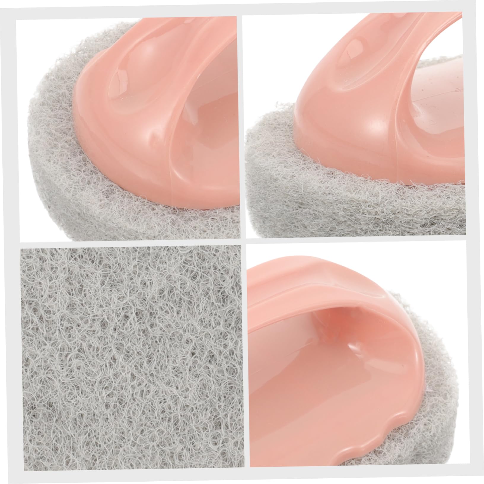 Gogogmee 3pcs Multifunction Cleaning Brush Set for Kitchen Bathroom Tile Tub Sturdy Handle Scouring Pad Material Lightweight Compact