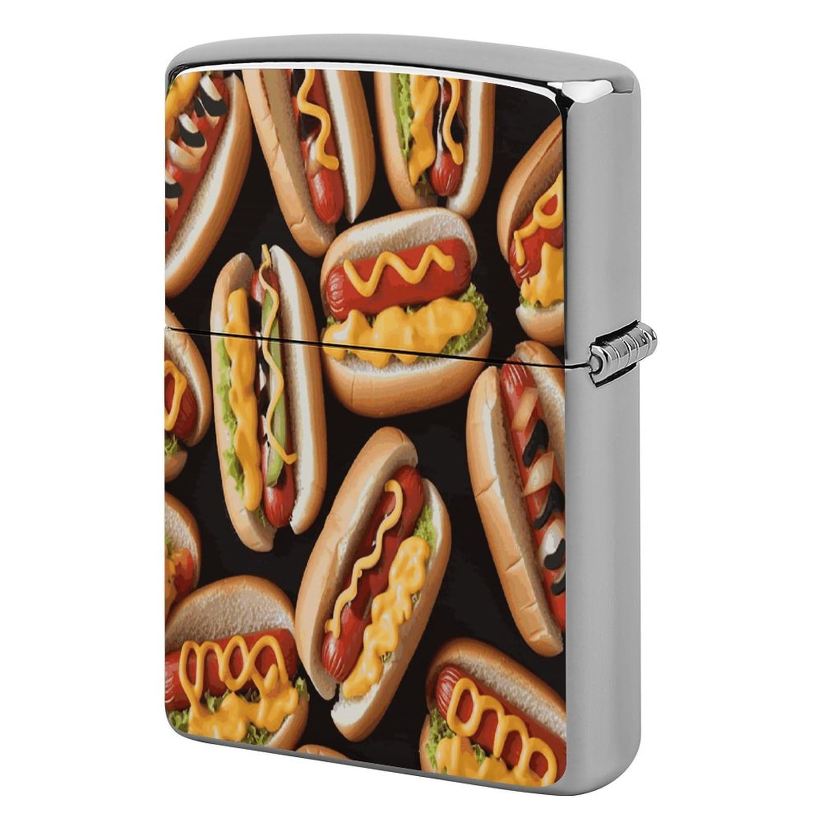 Fekiloot Style Fun Food Hot Dogs Lighter Case Cover Lighter Holder