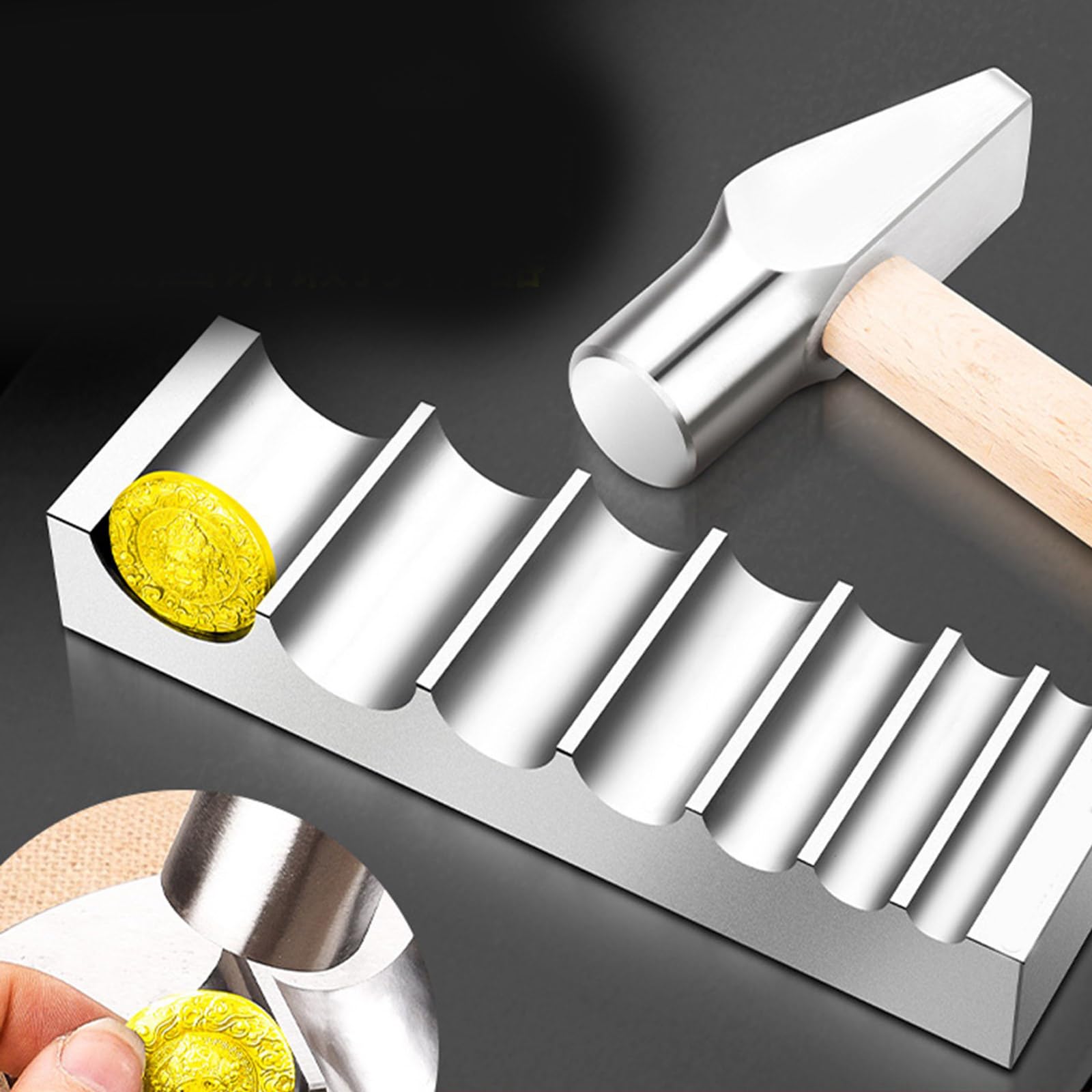 Strumento professionale in acciaio con superfici di lucidatura per modellare e modellare in modo preciso i gioielli in metallo e utensili per gioielli in acciaio