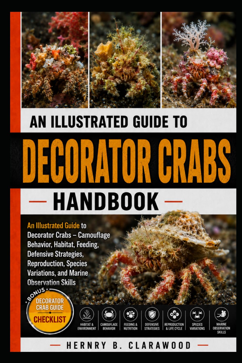 DECORATOR CRABS: An Illustrated Guide to Decorator Crabs – Camouflage Behavior, Habitat, Feeding, Defensive Strategies, Reproduction, Species Variations, and Marine Observation Skills