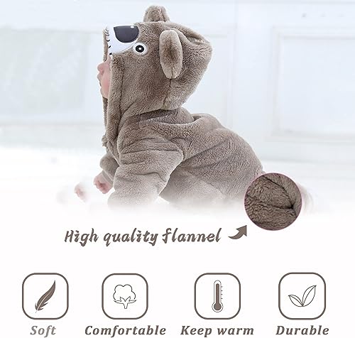 Miniatura 38 de TONWHAR Disfraz unisex de Halloween de animales para bebé y niño pequeño para otoño e invierno