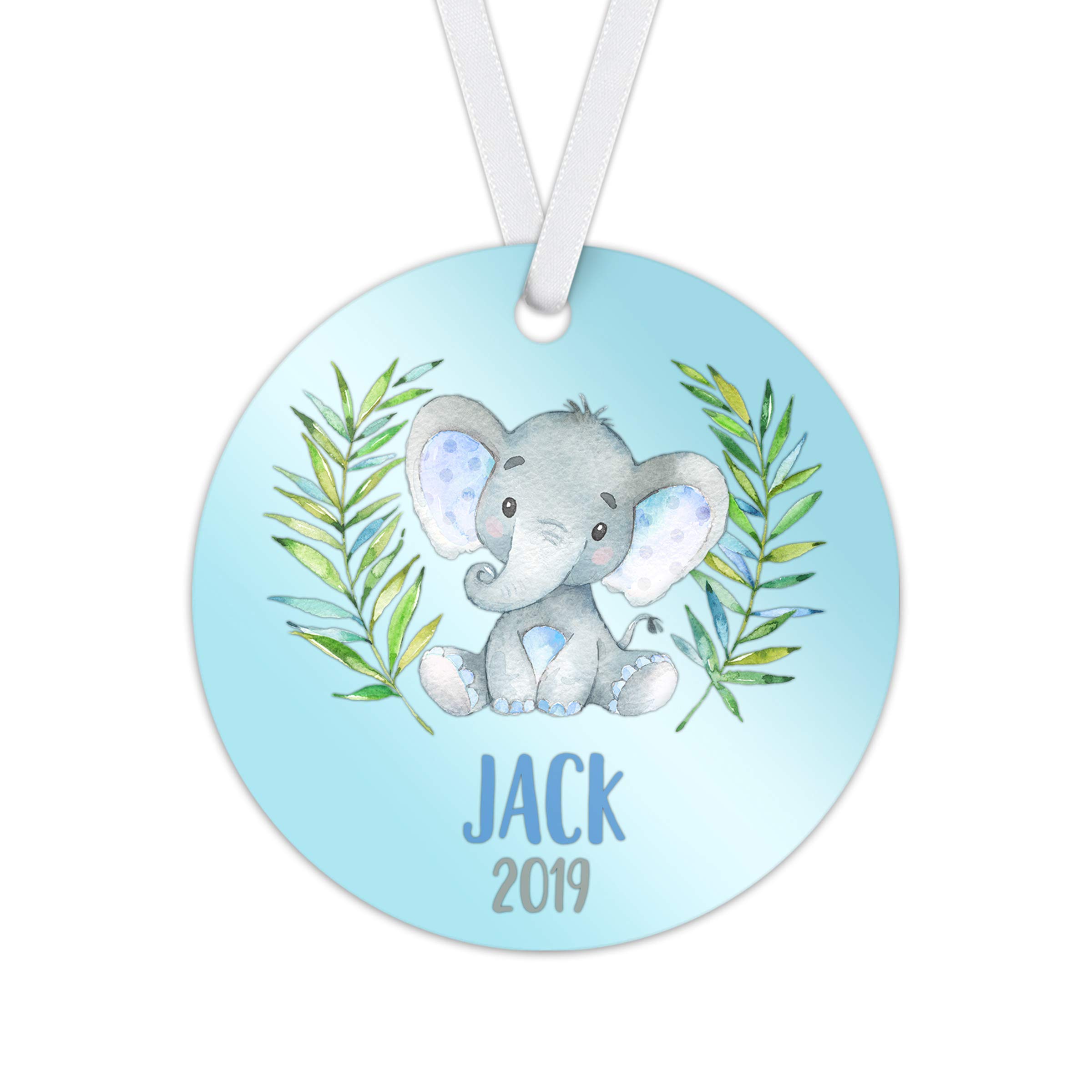 Personalized Elephant Christmas Ornament For Kids - 2023 Children Ornaments - Custom Newborn Baby Boy Son Grandson Gift Ideas - Customized Home Decor Keepsake