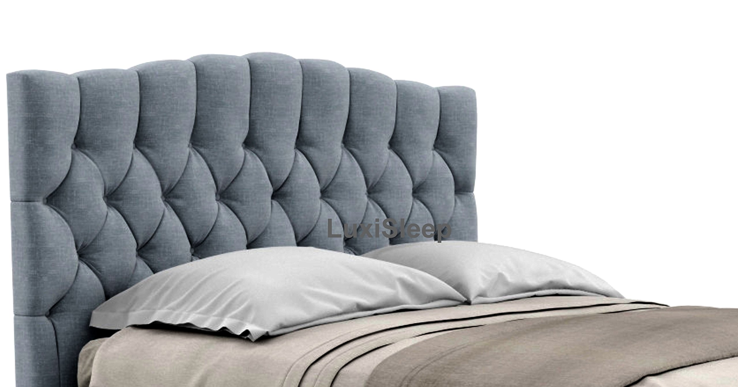 luxisleepltd EXCELLENT DEWSBURY HEADBOARD IN 26'' HEIGHT WITH MATCHING BUTTONS (4ft, MINK)