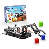 4DOF Robotic Arm Kit for Kids Compatible with Arduino IDE, Programming ESP32 Smart Robot Arm Building Kit STEM Educational Desktop Toy with Joystick and Web App Control for Children Ages 8+ and Adults