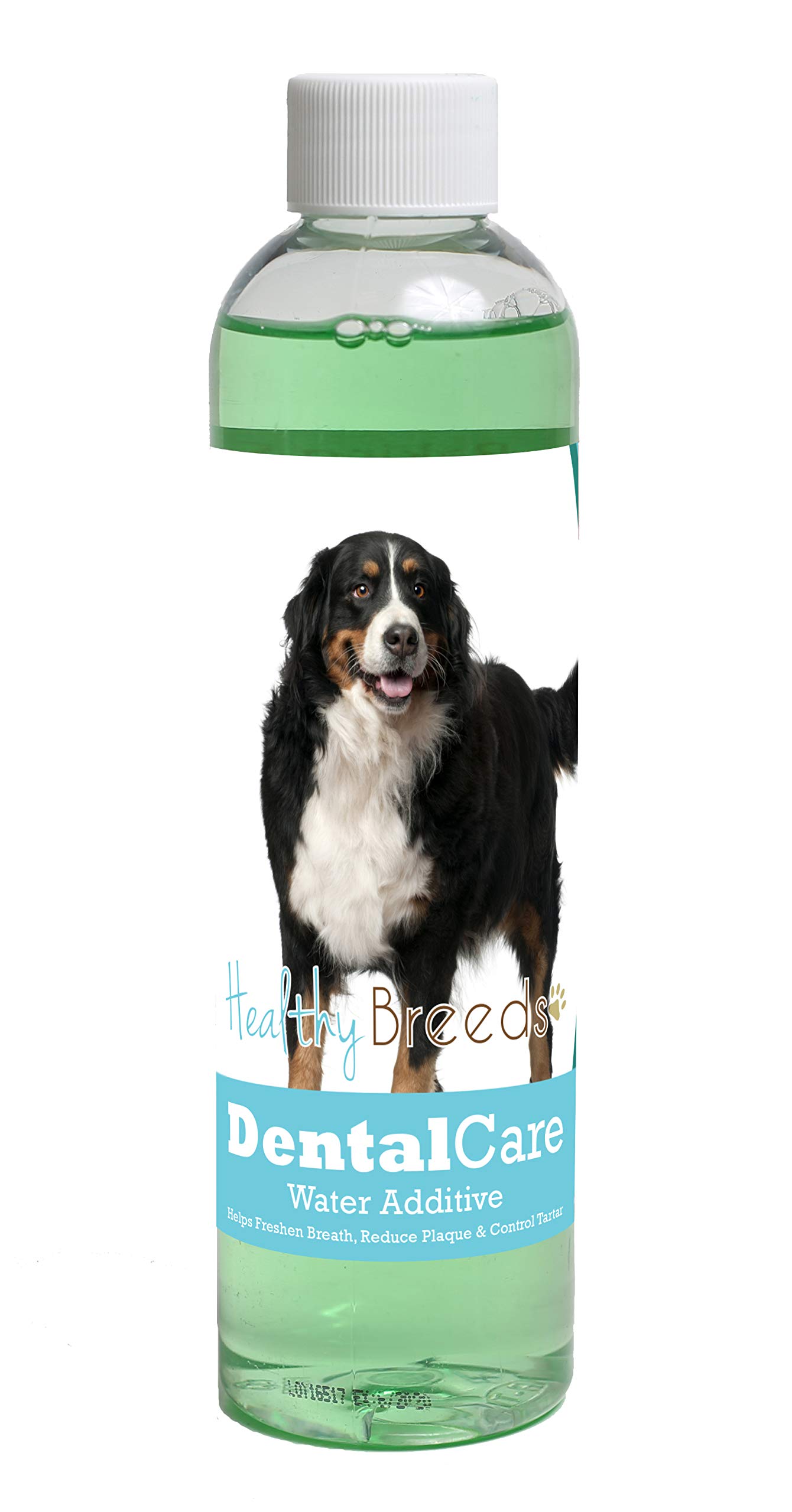 Healthy Breeds Dog Dental Care Water Additive for Bernese Mountain Dog - Helps Freshen Breath, Reduce Plaque &amp; Control Tartar - Mint Flavor - 8 oz