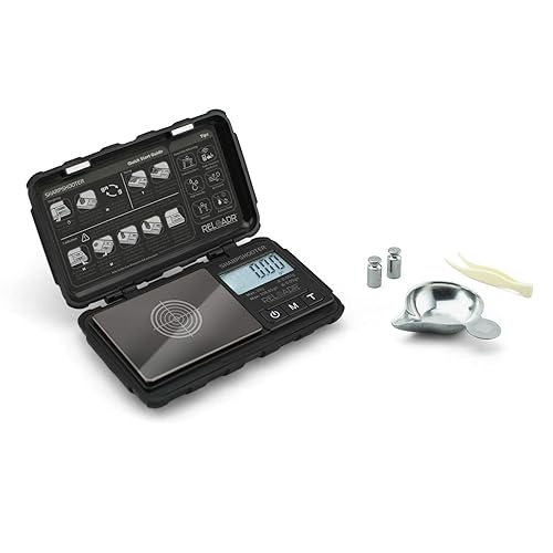 Miniatura 2 de Sharpshooter - Báscula digital de recarga (0.71 oz x 0.00 oz - Negro) Escala digital de miligramo - Báscula de polvo para recargar - Báscula de