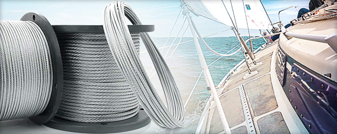 [DQ de PP] 20 m Alambre Cuerda 8 mm Top Artículo 6 x 19 cable de acero galvanizado Alambre Cuerda Cuerda alambre de acero forestal cabestrantes, cuerda