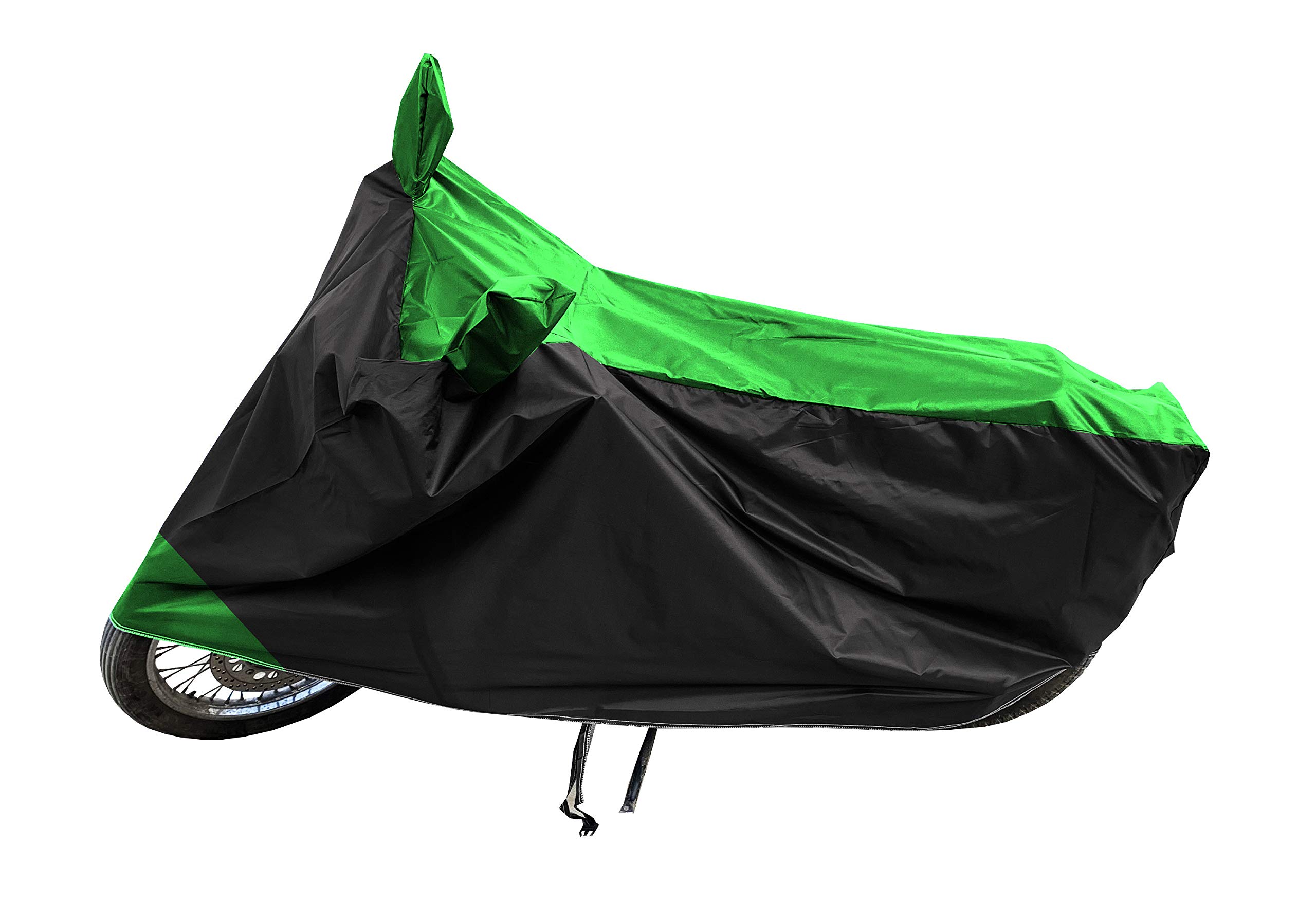 Tricway Bike Body Cover for Yo Spark Along with Dust Proof and Water Resistant with Premium Polyester Fabric (Green Stripe) Pack of 1