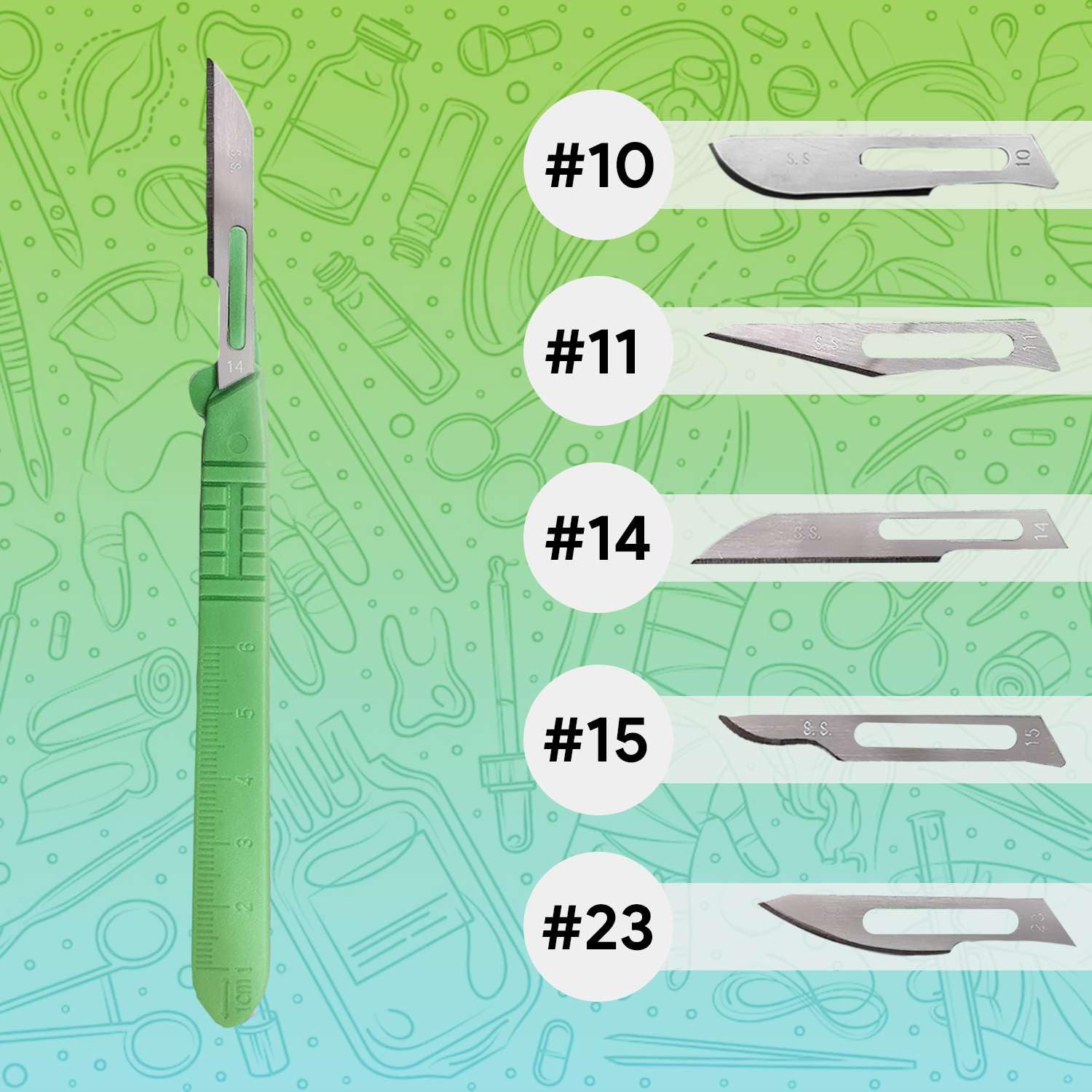 FifthPulse Disposable Surgical Scalpel Knife 14 Ten