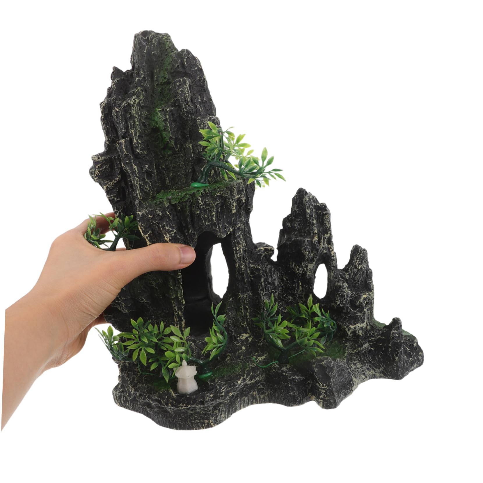 Abaodam Piedra de Dragón Simulada para Decoración de Peceras Adorno de Rocalla para Acuarios Escondite para Peces Betta Decoración de Acuarios para Pecera de Piedra Simulada