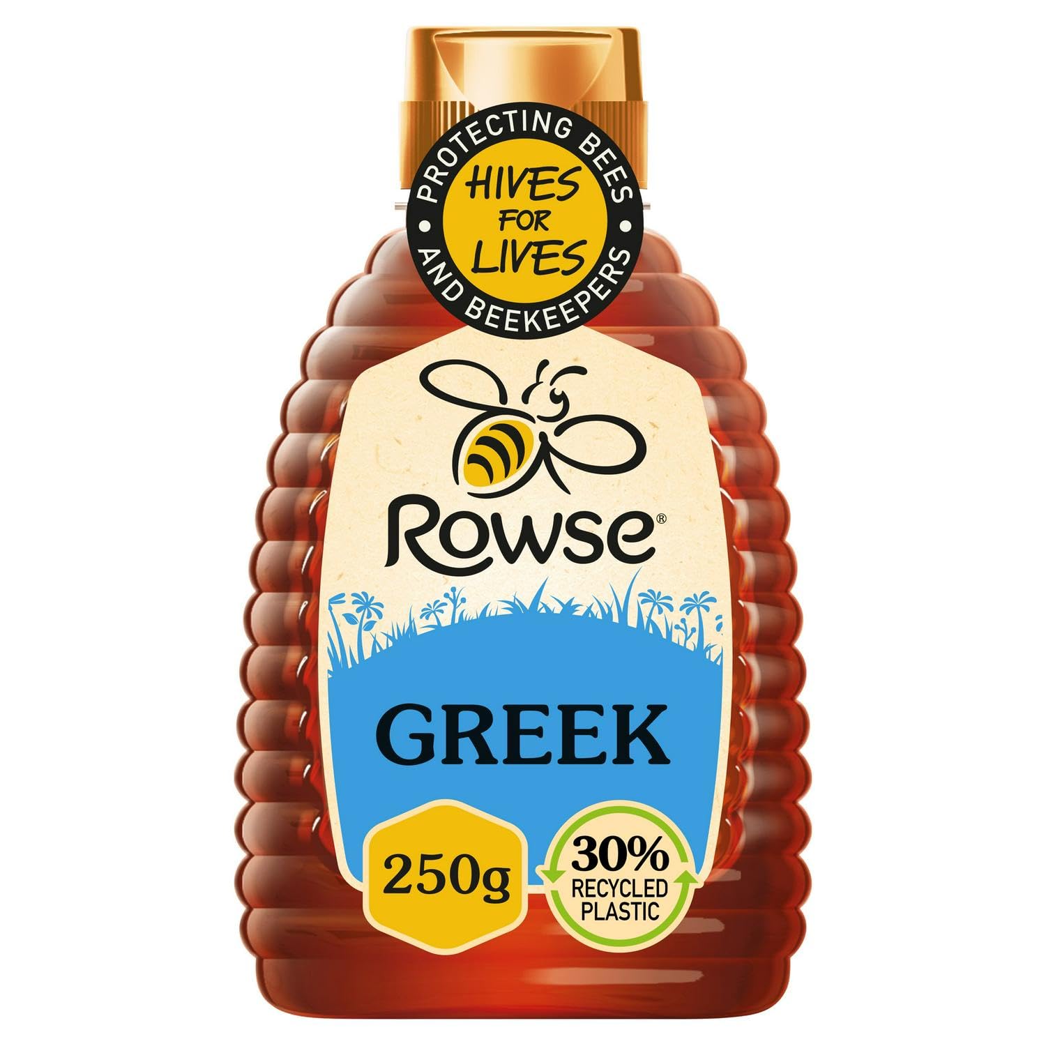 Rowse Honey, Greek Honey, Squeezy bottle, 100% pure & natural, 250g