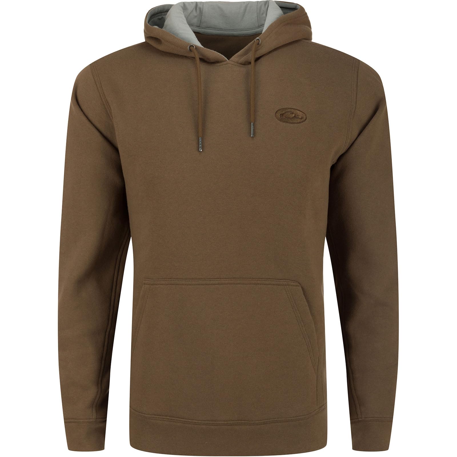 Drake WaterfowlMen's The Three End Solid Midweight Hunting Cotton Blend Stretch Hoodie with Kangaroo Pocket & Lined Hood