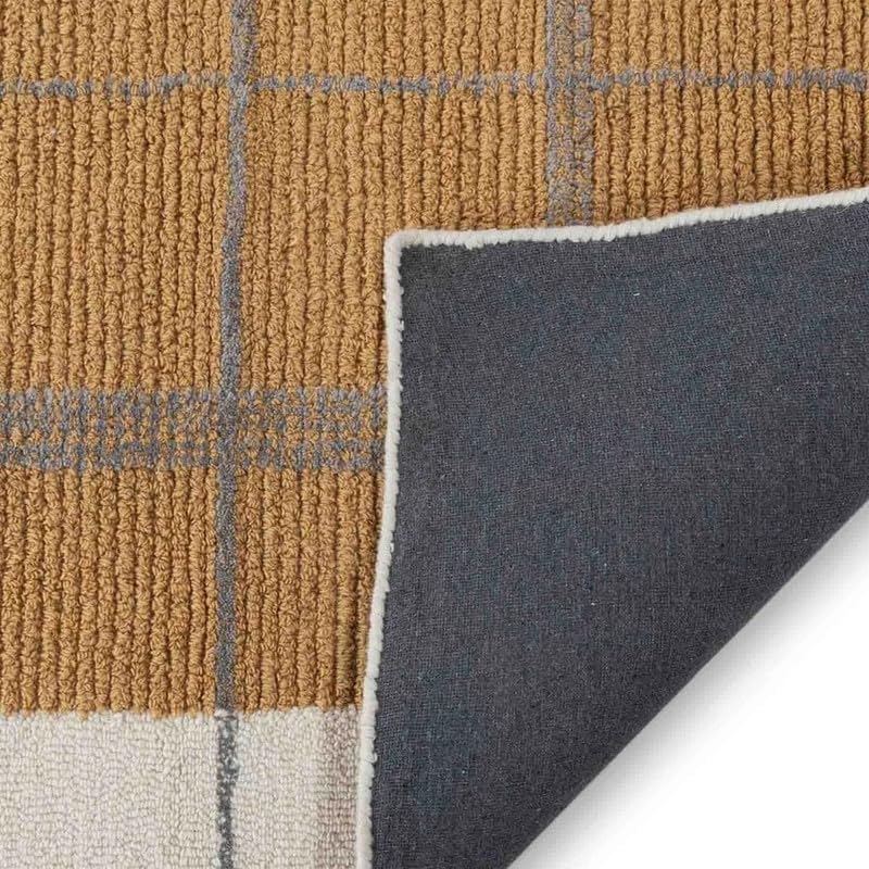 10x14 Ft Hand Tufted Wool Area Rug, Modern Abstract Wave Line Pattern Grey & White Design, Premium Handmade Carpet for Living Room Bedroom & Home Décor