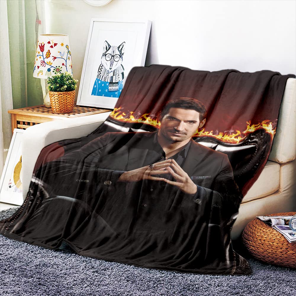 VOZMIO Lucifer Flannel Warm Soft Plush on The Sofa Bed Blanket Suitable for Air Conditioning Blanket Nap Blanket (40 * 60 in(100 * 150 CM))