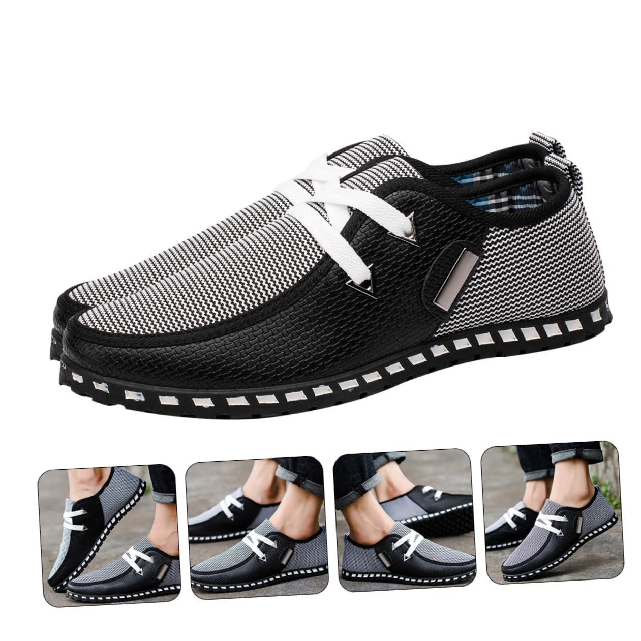 Scarpe a Cuffia Scarpe x Camminata Scarpe Camminata Antiscivolo Scarpe scarpeuomo Scarpe Traspiranti Uomini Scarpe da Uomo comode Calzature da Uomo : Panno Bianca