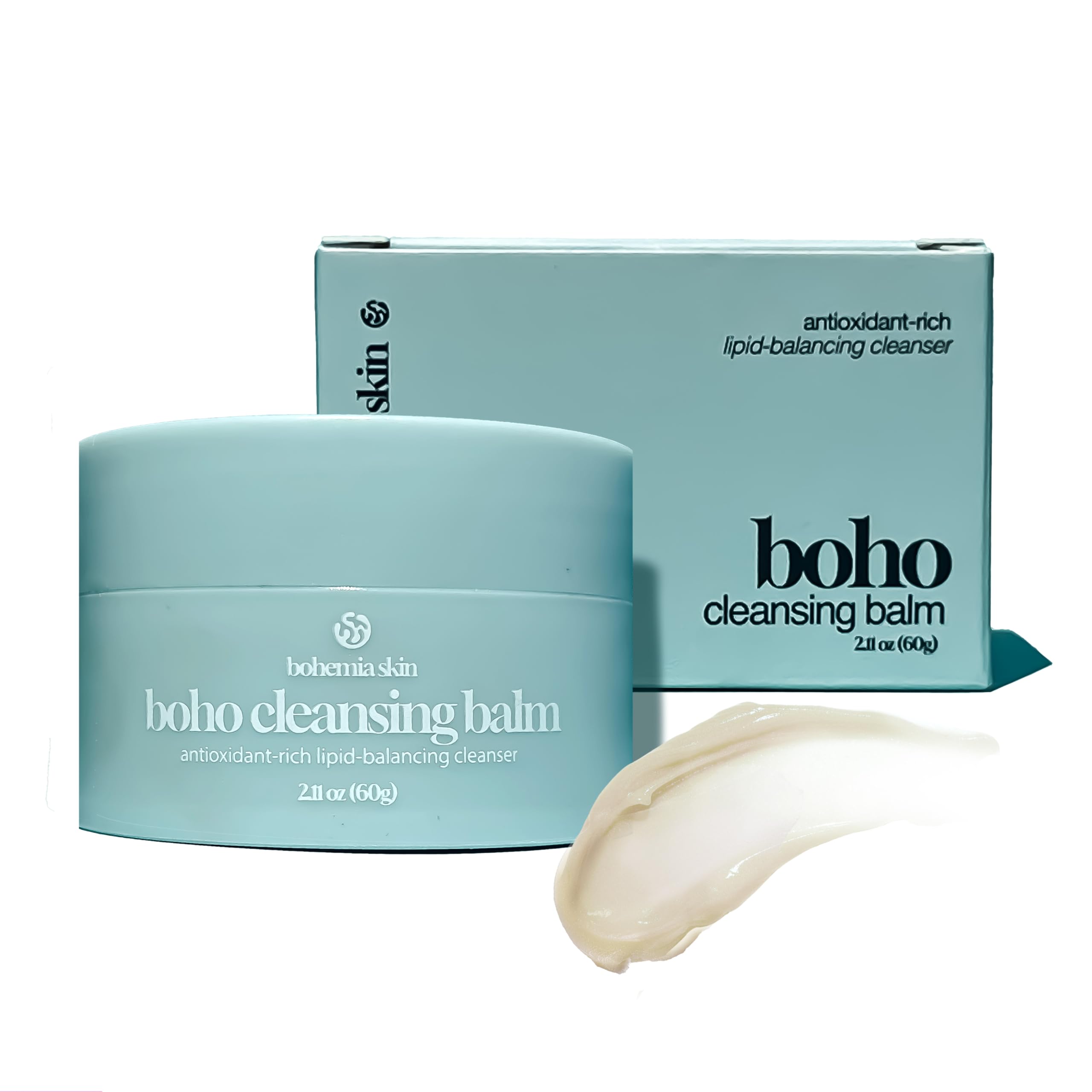 Boho Cleansing Balm - Hydrating Makeup Remover with Manuka Honey & Sea Buckthorn - Facial Cleansing Balm for Sensitive Skin - Removes Waterproof Makeup, Mascara & SPF - Travel Size Balm Cleanser 2 oz Product Image 1