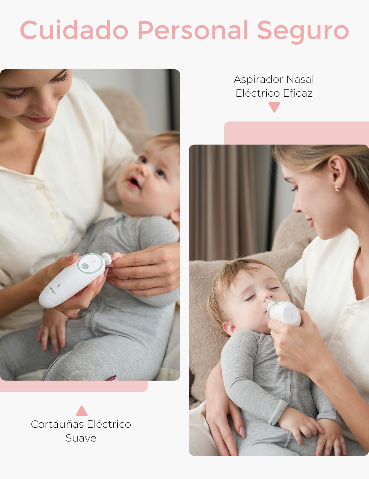 Momcozy Elite Kit Bebe, Neceser Bebe para Cuidado & Limpieza, Cosas para Bebes Recien Nacidos Incluye Electrico Lima Uñas & Aspirador Nasal, Cinturón de Vientre, Termometro, Cepillo Dientes y de Baño