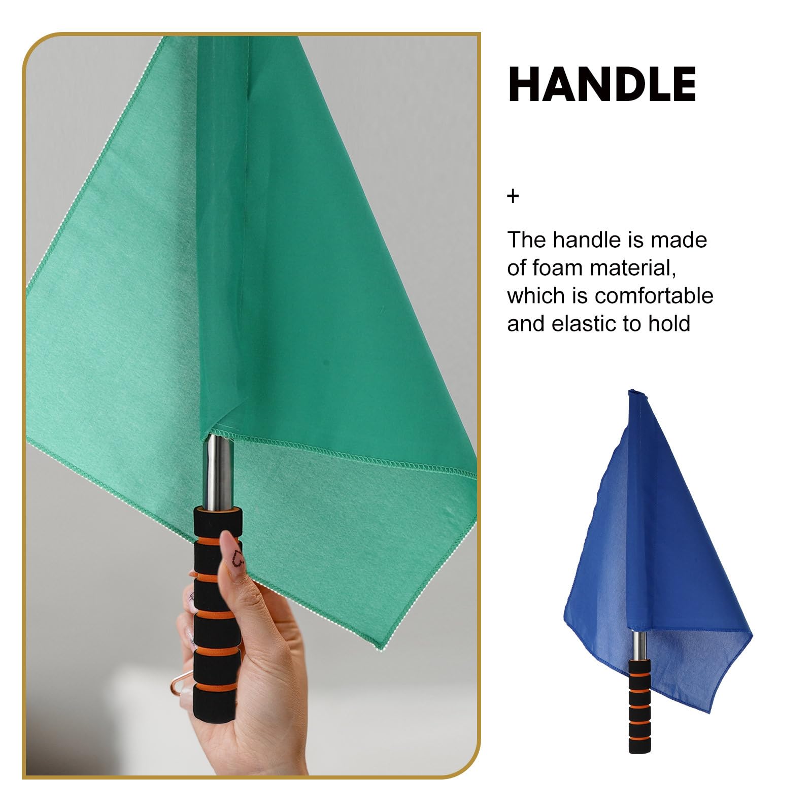 DECOMELODY Banderas de Árbitro Deportivas 5 Piezas Poliéster Colores Surtidos para Señalización Manual Uso en Atletismo y Tráfico Mango Cómodo Espuma — view 9